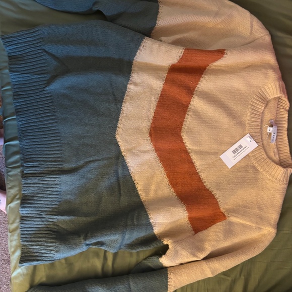 Baltic Born Rowen Color Block Sweater | Natural + Green Size 3XL3XL - Picture 8 of 8